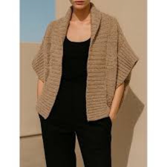 T27a- OLD NAVY Gray Ribbed Knit Open Front Cardigan - Picture 8 of 8